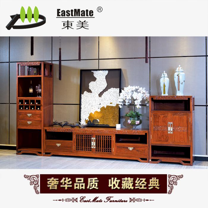 紅木家具 刺猬紫檀電視柜 明清古典電視柜中式實(shí)木廳柜組合