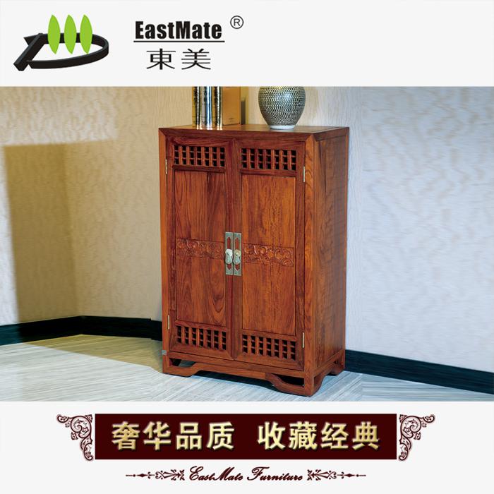 紅木家具 刺猬紫檀花梨木鞋柜 中式實(shí)木家用鞋柜 DMTK16