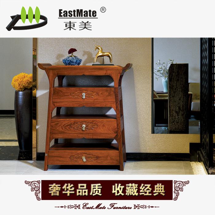 100%刺猬紫檀 紅木家具 實(shí)木三斗柜 客廳柜 儲(chǔ)物柜