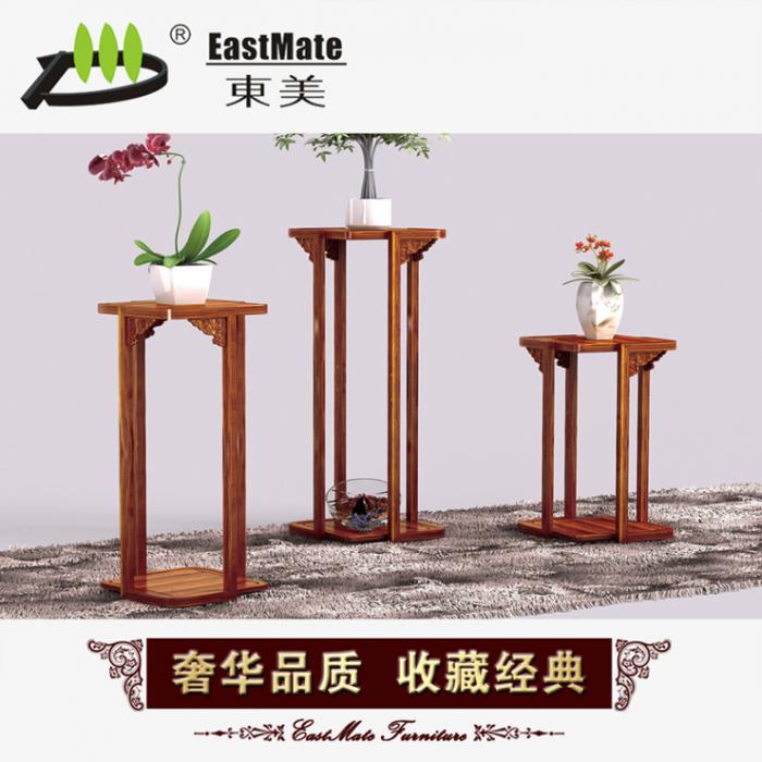 紅木花幾 猬紫檀紅木花架 新中式實木家具 新古典花盆架