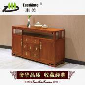 刺猬紫檀紅木家具 新中式古典餐廳餐邊柜 實(shí)木餐邊柜