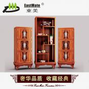 客廳家具 新古典實(shí)木茶水柜 中式茶水柜 紅木茶幾柜組合 DMJX25
