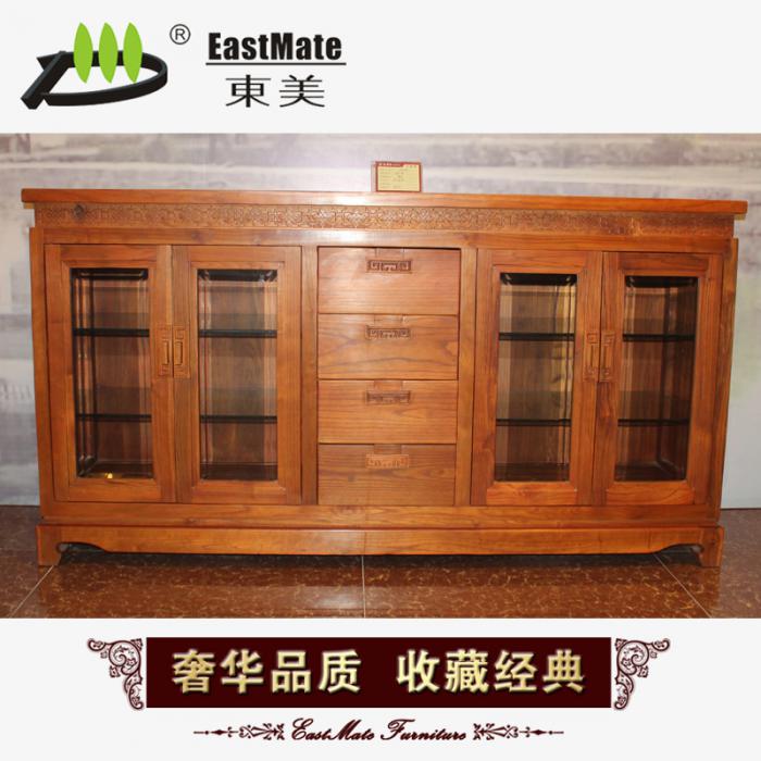 廠家直銷全實(shí)木餐邊柜 榆木餐柜 茶水柜