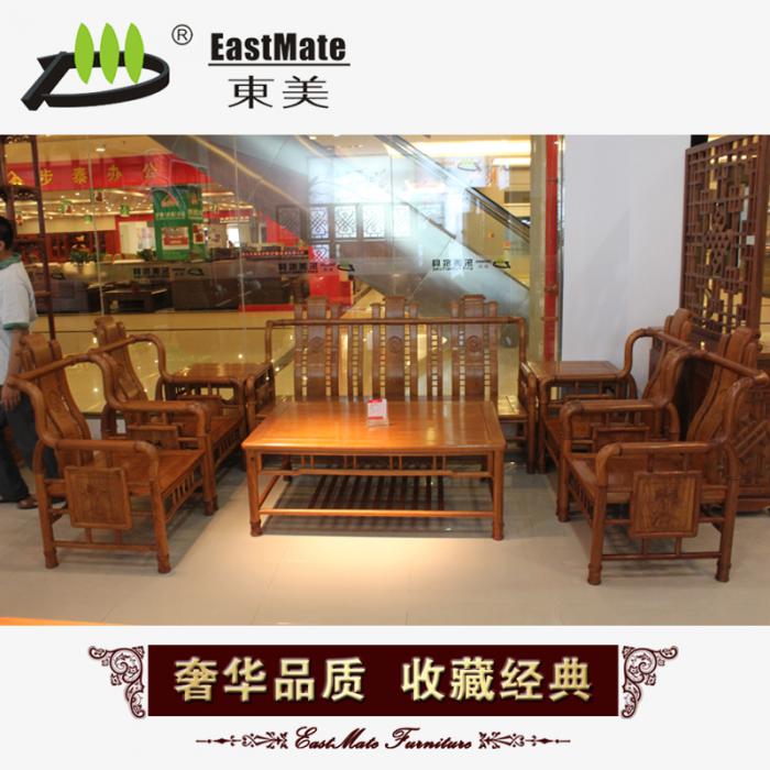 全實木沙發(fā) 刺猬紫檀沙發(fā)家具 紅木家具沙發(fā)茶幾