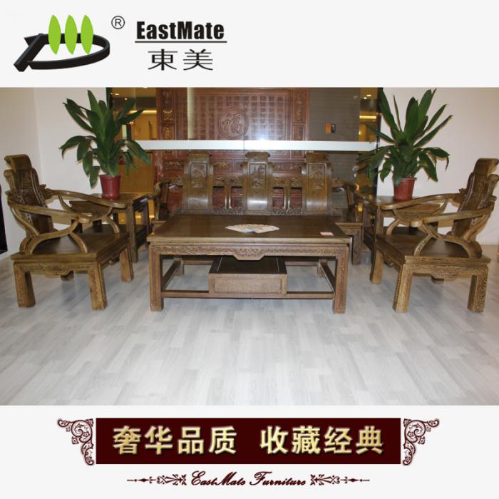 紅木家具 雞翅木全實(shí)木牛角沙發(fā)6或8件套