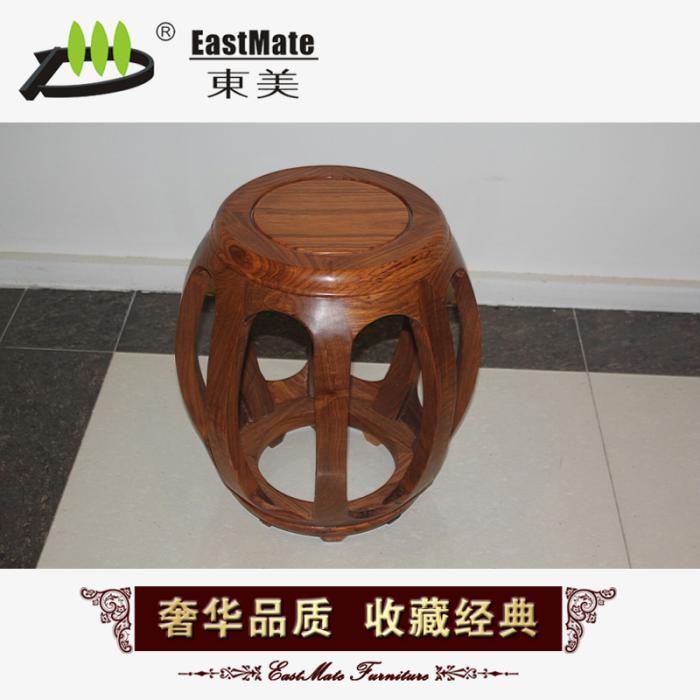質(zhì)量保證非洲黃花梨圓凳 復(fù)古凳子 大號(hào)古凳