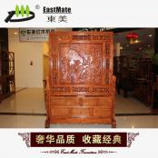 廠家直銷刺猬紫檀屏風(fēng) 座屏 隔斷 紅木屏風(fēng) 雙面雕工