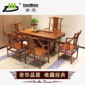 紅木家具 廠家直銷茶臺(tái) 椅子六件套 非洲黃花梨木茶桌