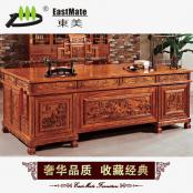 紅木家具 豪華大班臺(tái) 廠家直銷一件起批 紅木辦公桌 大班臺(tái)