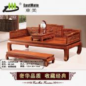 紅木家具 刺猬紫檀 花梨木 中式古典實(shí)木 明清山水 羅漢床