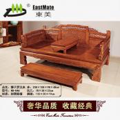 紅木家具 全實(shí)木獅子羅漢床 廠家直銷 中式仿古 紅木羅漢床