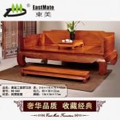 紅木家具 素面三圍羅漢床 廠家直銷 刺猬紫檀花梨木 羅漢床