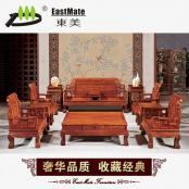 刺猬紫檀沙發(fā) 客廳組合全實木中式古典 花梨木沙發(fā)