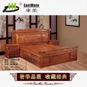 紅木家具 蘭亭序大床 床實木 1.8米大床 刺猬紫檀 紅木床