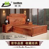 紅木家具 孔雀大床 廠家直銷 雙人大床 古典紅木實木床